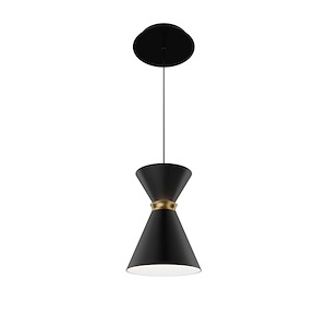 Pin Up - 15W 1 4CCT LED Mini Pendant-8.88 Inch Tall and 5.88 Inch Wide