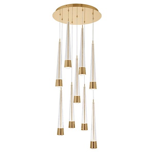 Quill - 72W 9 LED 4-CCT Pendant-68.35 Inches Tall and 17 Inches Wide