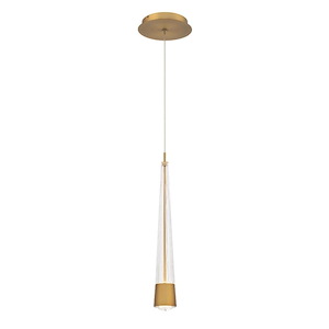 Quill - 8W 1 LED Pendant-16.25 Inches Tall and 2.34 Inches Wide - 1332703