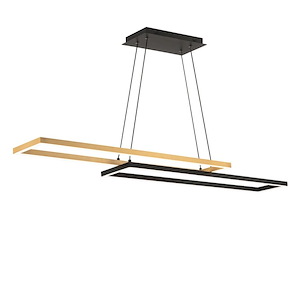 Double Entendre - 33W 2 LED Linear Pendant-1.25 Inches Tall and 8.63 Inches Wide