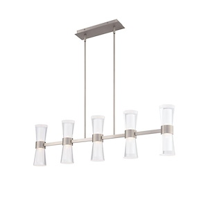 Hourglass - 28W 5 4CCT LED Linear Pendant-10 Inch Tall and 35.88 Inch Length