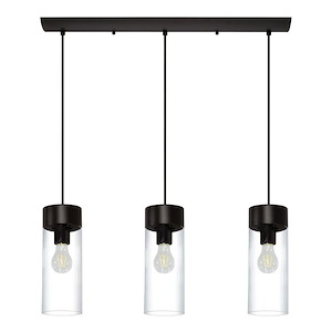 Montey - 3 Light Pendant In Contemporary Style-11.38 Inches Tall and 4.38 Inches Wide