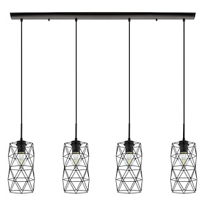 Estevau 2 - 100W 4 LED Pendant In Contemporary Style-10.75 Inches Tall and 5.75 Inches Wide - 1221126