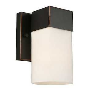 Ciara Springs - 1-Light Wall Light - Oil Rubbed Bronze - Frosted Glass
