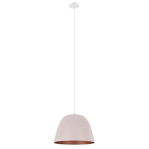 Coretto-P - 1-Light Pendant - Pastel Apricot And Copper