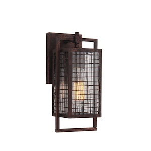 Garraux - 1 Light Wall Sconce - Rust - Clear - 5 Inches
