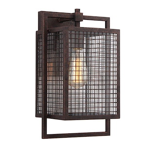 Garraux - 1 Light Wall Sconce - Rust - Clear - 9 Inches - 1221258