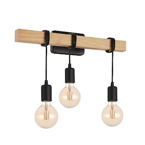 Kingswood - 3 Light Open Bulb Wall Sconce-6.85 Inches Tall and 10.43 Inches Wide