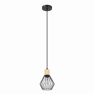 Palmorla - 1 Light Pendant In Transitional Style-6.3 Inches Tall and 6.25 Inches Wide - 1268306