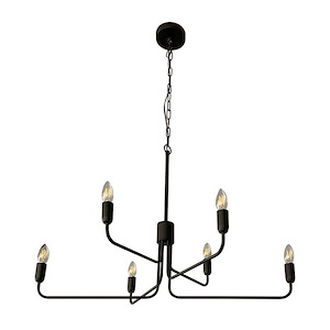 PortofIno - 6 Light 3-Tier Chandelier-11.14 Inches Tall and 36 Inches Wide - 1329801