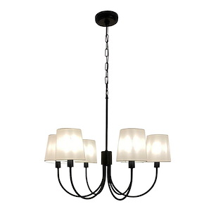 Smyrna - 6 Light Chandelier-10 Inches Tall and 26.77 Inches Wide
