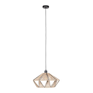 Adwickle - 1 Light Convertible Pendant In Contemporary Style-9.21 Inches Tall and 17.5 Inches Wide