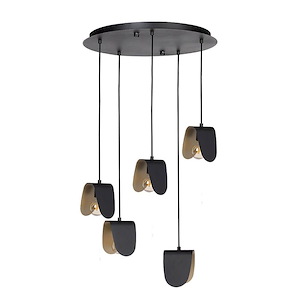 Serenara - 5 Light Pendant In Contemporary Style-100.75 Inches Tall and 20 Inches Wide