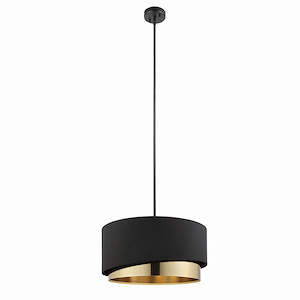 Manderline - 1 Light Pendant In Transitional Style-8.66 Inches Tall and 15.75 Inches Wide