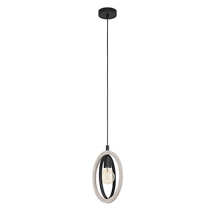 Basildon - 1 Light Open Bulb Mini Pendant-9.75 Inches Tall and 6.3 Inches Wide