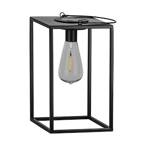 Solar - 0.12W 2 LED Outdoor Hanging Lantern-10.25 Inches Tall and 6.3 Inches Wide - 1296732