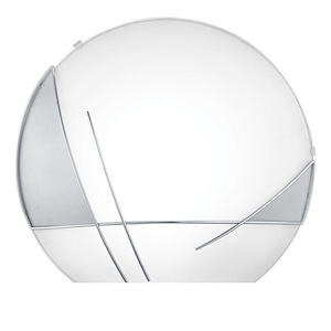 Raya - 1-Light Ceiling Light - Chrome And Satin - Clear And White Paint Design