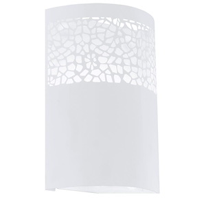 Carmelia - One Light Wall Light in Contemporary Style with White Metal - 1221583