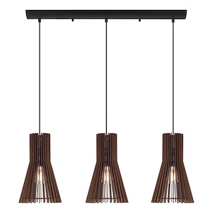 Atenza - 3 Light Pendant In Modern Style-11.75 Inches Tall and 7.5 Inches Wide