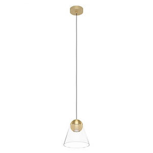 Cerasella - 10W 1 Led Pendant In Transitional Style 6 Inches Tall And 8 Inches Wide