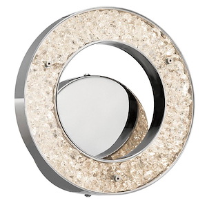 Crushed Ice - 9.75 Inch 15W 75 Led Circular Wall Sconce