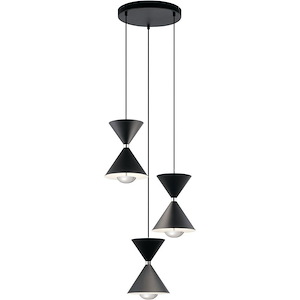 Kordan - 189W 6 LED Cluster Pendant In Contemporary Style- Inches Tall and 11.5 Inches Wide