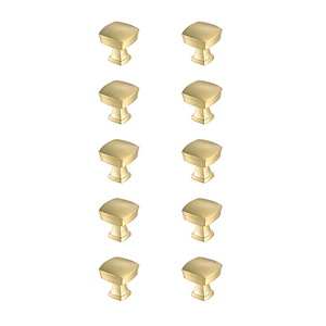 Irvin - Square Knob (Pack of 10)-1.3 Inches Tall and 1.3 Inches Wide