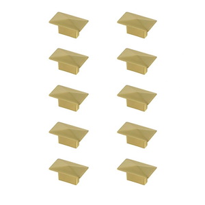 Perry - Rectangular Knob (Pack of 10)-1.9 Inches Tall and 1.1 Inches Wide
