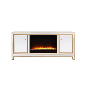 Reflexion - TV Stand with Fireplace In Modern Style-26 Inches Tall and 18 Inches Wide