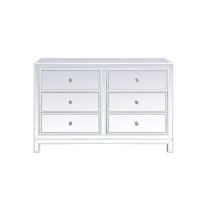 Reflexion - 6 Drawers Mirrored Cabinet In Modern Style-32 Inches Tall and 18 Inches Wide - 688734