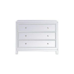 Reflexion - 3 Drawers Mirrored Cabinet In Modern Style-32 Inches Tall and 16 Inches Wide - 688733