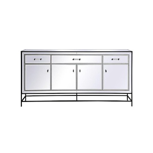 James - Mirrored Credenza In Modern Style-36 Inches Tall and 15.75 Inches Wide