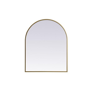 Ayra - Metal Frame Arch Mirror In Modern Style-30 Inches Tall and 24 Inches Wide