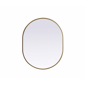 Asha - Metal Frame Oval Mirror In Modern Style-30 Inches Tall and 24 Inches Wide - 1292436