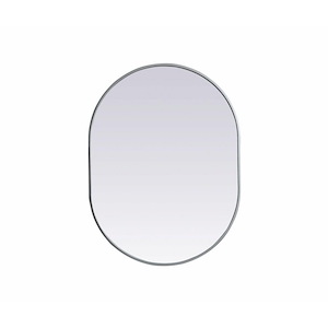 Asha - Metal Frame Oval Mirror In Modern Style-36 Inches Tall and 27 Inches Wide - 1292439