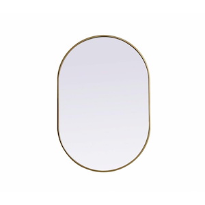 Asha - Metal Frame Oval Mirror In Modern Style-40 Inches Tall and 27 Inches Wide - 1292440