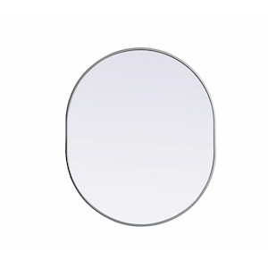 Asha - Metal Frame Oval Mirror In Modern Style-36 Inches Tall and 30 Inches Wide