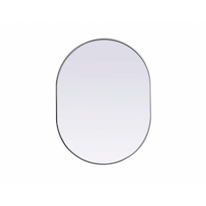 Asha - Metal Frame Oval Mirror In Modern Style-40 Inches Tall and 30 Inches Wide - 1292442