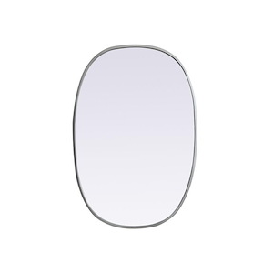 Brynn - Metal Frame Oval Mirror In Modern Style-30 Inches Tall and 20 Inches Wide - 1292443