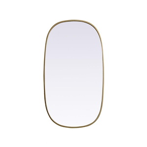Brynn - Metal Frame Oval Mirror In Modern Style-36 Inches Tall and 20 Inches Wide - 1292444