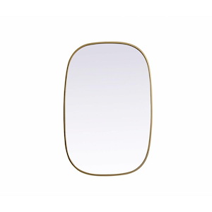 Brynn - Metal Frame Oval Mirror In Modern Style-36 Inches Tall and 24 Inches Wide - 1292446