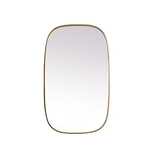 Brynn - Metal Frame Oval Mirror In Modern Style-40 Inches Tall and 24 Inches Wide