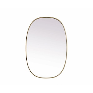 Brynn - Metal Frame Oval Mirror In Modern Style-40 Inches Tall and 27 Inches Wide - 1292449