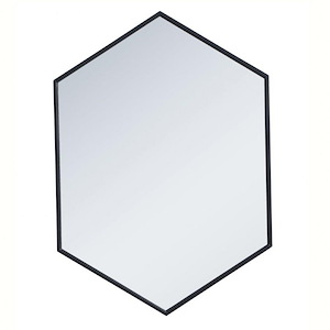 Decker - Hexagon Mirror In Contemporary Style-34 Inches Tall and 1 Inches Wide