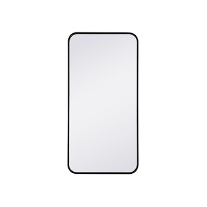 Evermore - Soft Corner Rectangular Mirror In Modern Style-36 Inches Tall and 1 Inches Wide