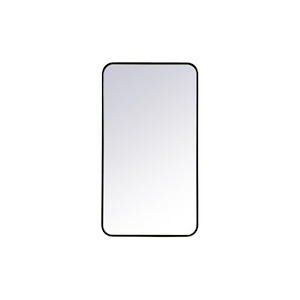 Evermore - Soft Corner Rectangular Mirror In Modern Style-36 Inches Tall and 1 Inches Wide - 1302046