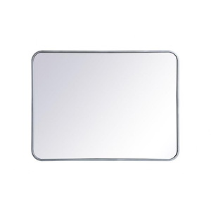 Evermore - Soft Corner Rectangular Mirror In Modern Style-32 Inches Tall and 1 Inches Wide