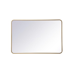 Evermore - Soft Corner Rectangular Mirror In Modern Style-42 Inches Tall and 1 Inches Wide