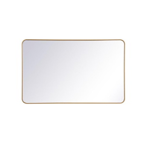 Evermore - Soft Corner Rectangular Mirror In Modern Style-48 Inches Tall and 1 Inches Wide
