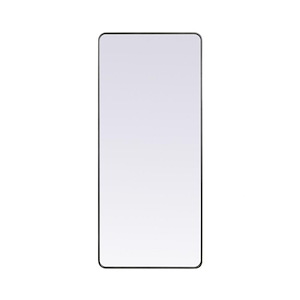 Evermore - Soft Corner Metal Rectangular Mirror In Modern Style-72 Inches Tall and 32 Inches Wide